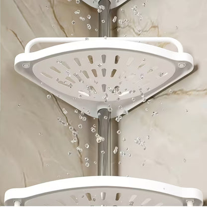 Raft de colț telescopic pentru baie 🛁 – transformă instant colțul inutil într-un spațiu de depozitare PERFECT ordonat ✨