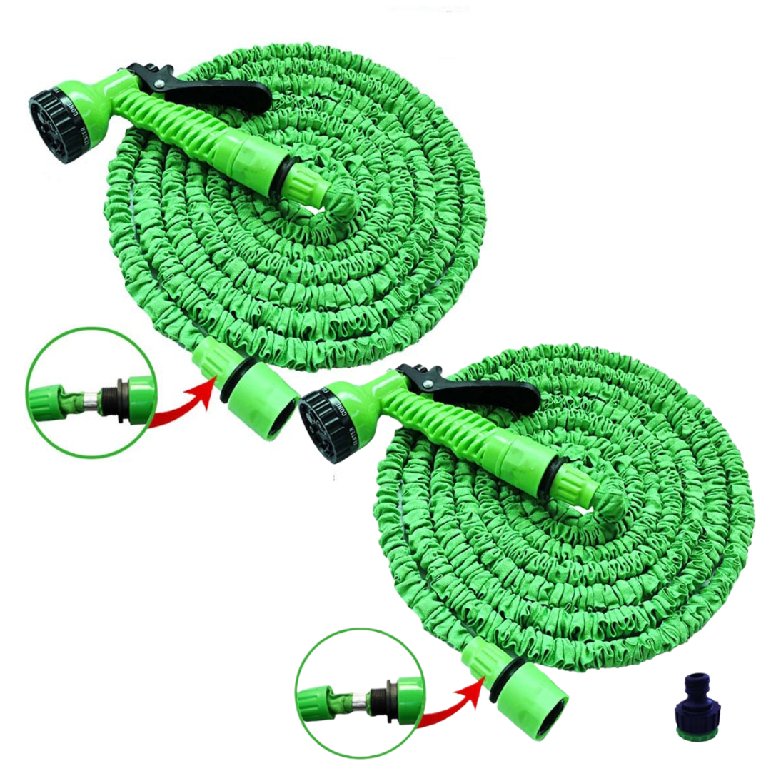 Furtun Magic Extensibil 30M VERDE + Pistol Spray | Se Mărește de 3X ⚡ NU se Încurcă  1+1 GRATIS 🎁