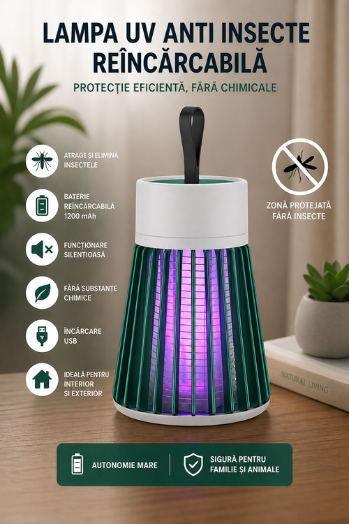 🦟 ZapLight™ – Scapă de țânțari fără spray-uri și fără chimicale!