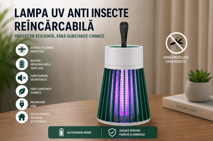 🦟 ZapLight™ – Scapă de țânțari fără spray-uri și fără chimicale!