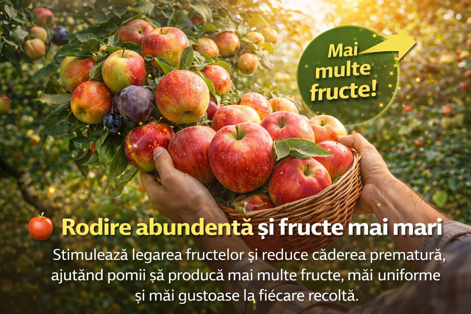 🍎 Rodire abundentă și fructe mai mari