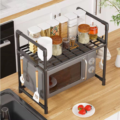 Raft de bucătărie pentru cuptorul cu microunde 🍽️ – câștigi instant spațiu de depozitare și ordine pe blat