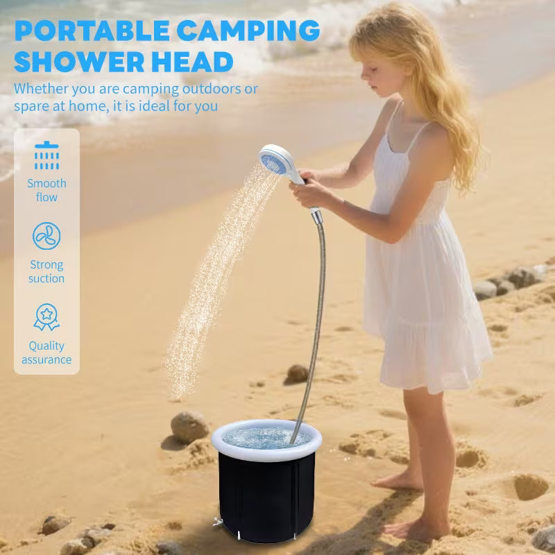 DUȘ PORTABIL REÎNCĂRCABIL – SPALĂ-TE ORIUNDE, FĂRĂ INSTALAȚIE! 🚿