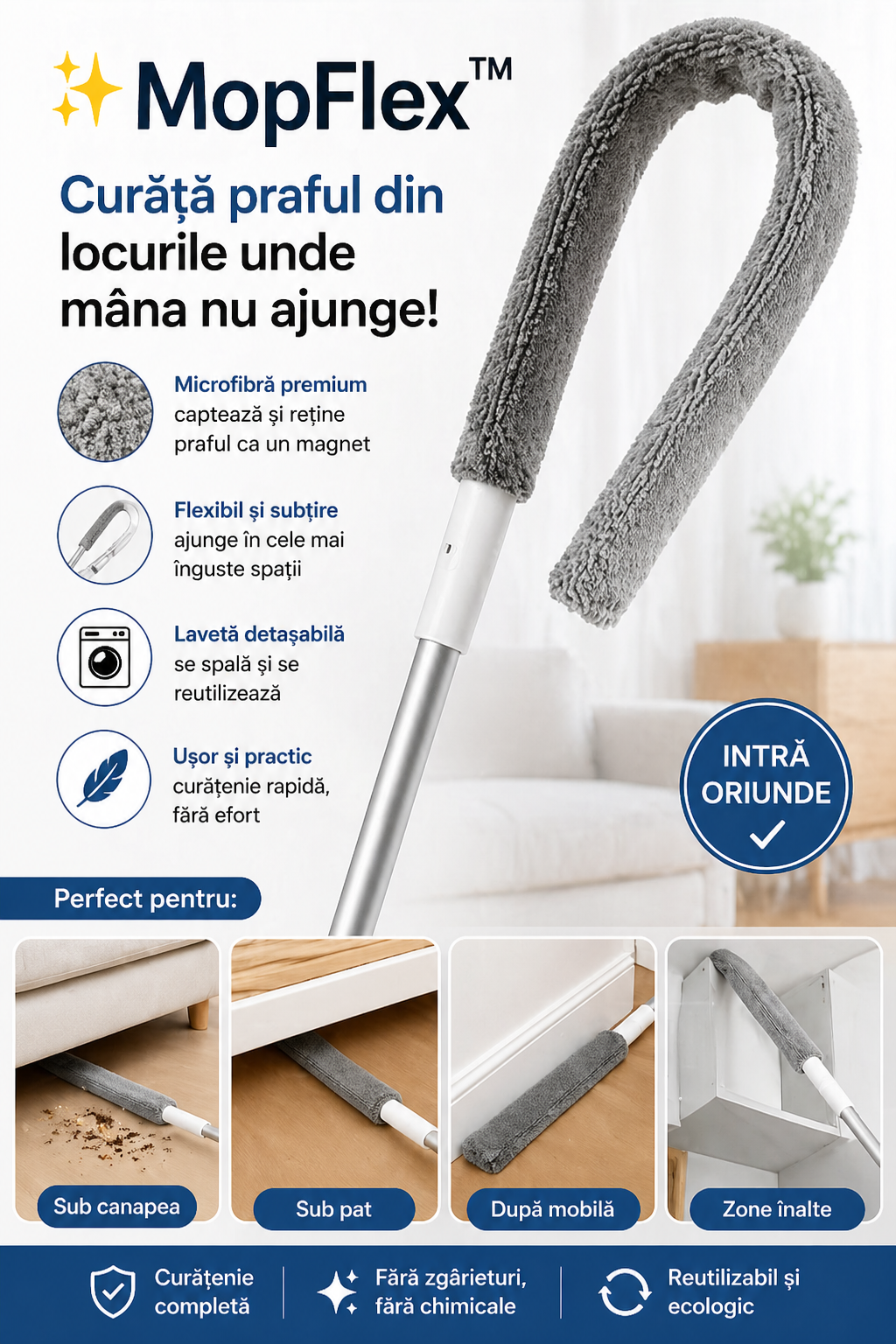 ✨ MopFlex™ – Curăță praful din locurile unde mâna nu ajunge!